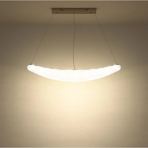 Globo 68524-40 - LED димируем полилей на кабел KRISTALLA LED/40W/230V лъскав хром+дистанционно управление