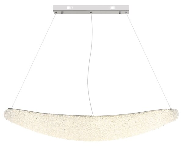 Globo 68524-40 - LED димируем полилей на кабел KRISTALLA LED/40W/230V лъскав хром+дистанционно управление