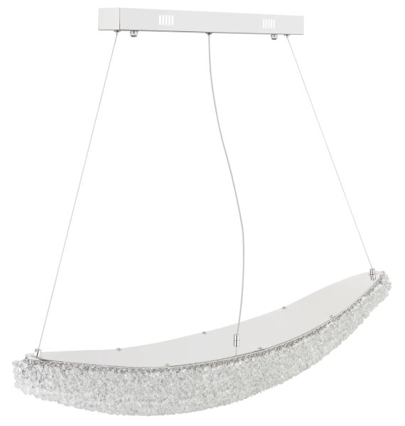Globo 68524-40 - LED димируем полилей на кабел KRISTALLA LED/40W/230V лъскав хром+дистанционно управление