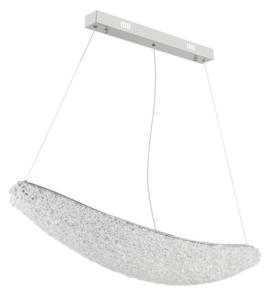 Globo 68524-40 - LED димируем полилей на кабел KRISTALLA LED/40W/230V лъскав хром+дистанционно управление