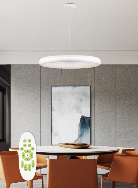 Top Light - LED Димируем пендел FUTURA LED/60W/230V бял + д.у