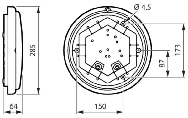 Philips - LED Аплик за баня LEDINAIRE LED/11W/230V 3000K IP65