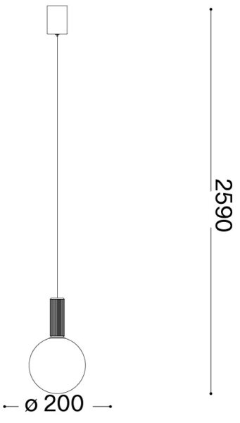 Ideal Lux - LED полилей на кабел ODEON LED/8W/230V CRI 90 диам. 20 см бежово/бяло