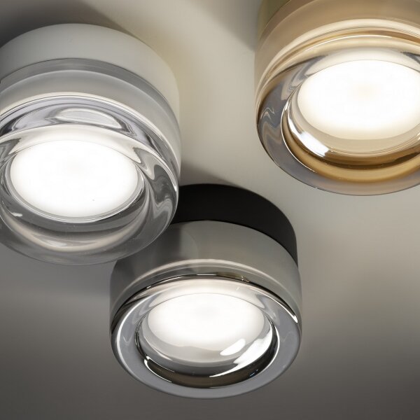 Ideal Lux - LED таванно осветително тяло за баня LOLLY 1xGX53/9W/230V Ø10,5 cm злато/дим