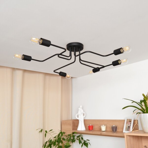 LED Полилей за повърхностен монтаж TUBE 6xE27/15W/230V
