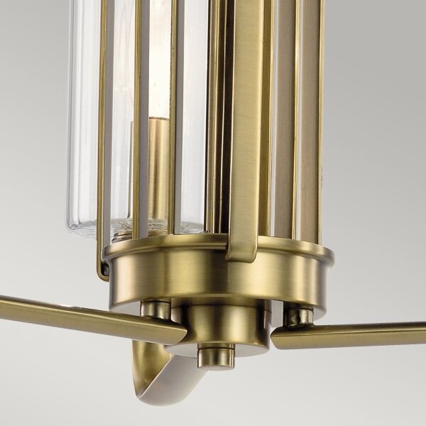 Quintiesse QN-KIMROSE3-BNB - Полилей на прът KIMROSE 3xE14/40W/230V златист