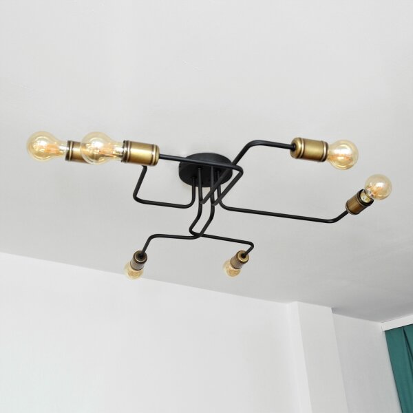 LED Полилей за повърхностен монтаж TUBE 6xE27/15W/230V