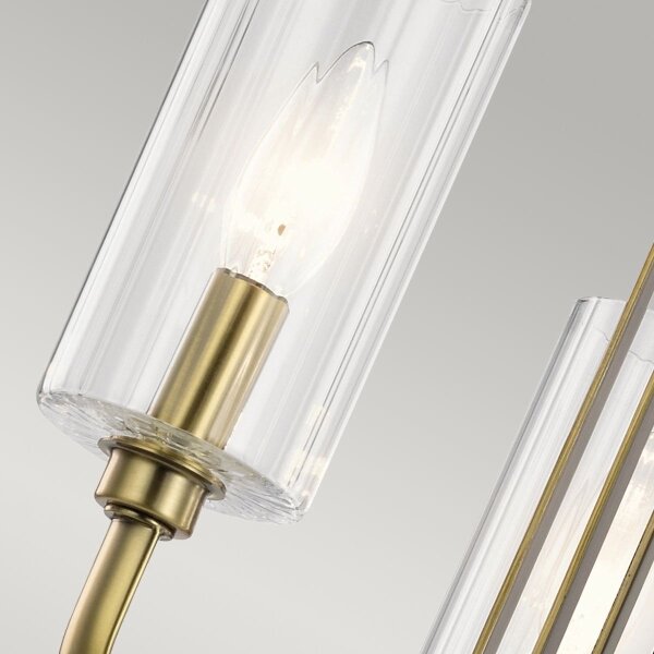 Quintiesse QN-KIMROSE3-BNB - Полилей на прът KIMROSE 3xE14/40W/230V златист