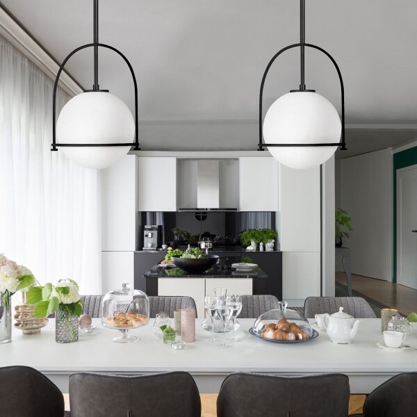 Quintiesse QN-SOMERSET-P-O-BK - Полилей на тръба SOMERSET 1xE27/60W/230V черен