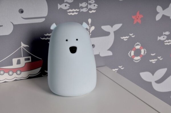 LED RGB детска сензорна лампа BEAR LED/0,8W/5V синя