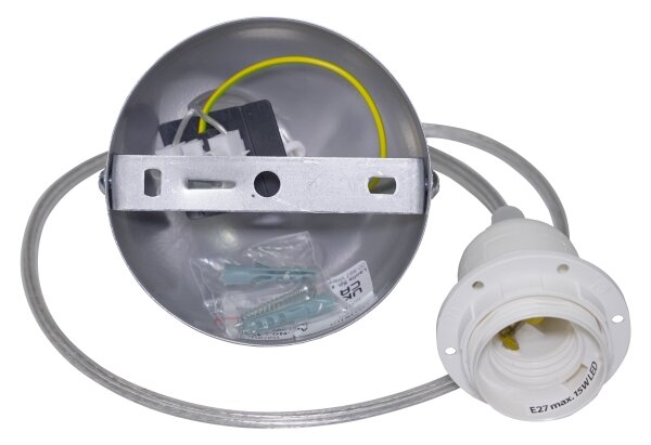 Duolla - Пендел KOBO 1xE27/15W/230V Ø 45 см антрацит/сив/бял