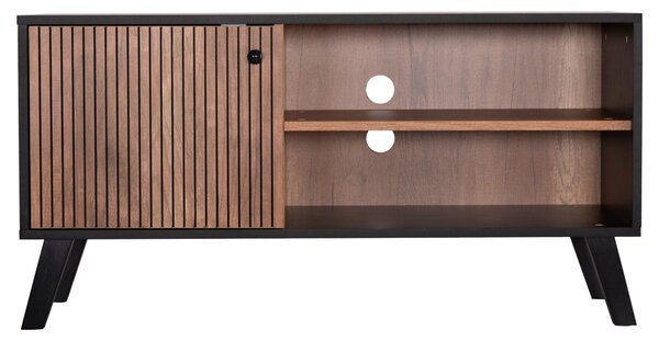 ТВ шкаф Kruden меламинов черен-натурал 100x40x51см