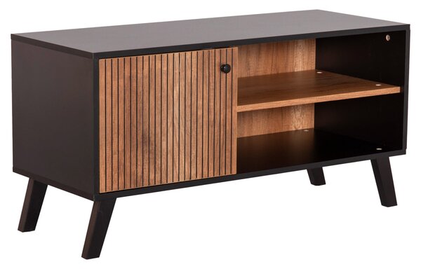 ТВ шкаф Kruden меламинов черен-натурал 100x40x51см