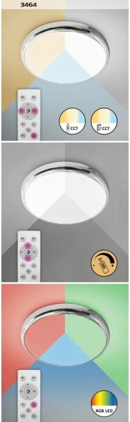 Rabalux 3464-LED RGB Плафон за баня BALTHASAR LED/18W/230V IP44 +DO