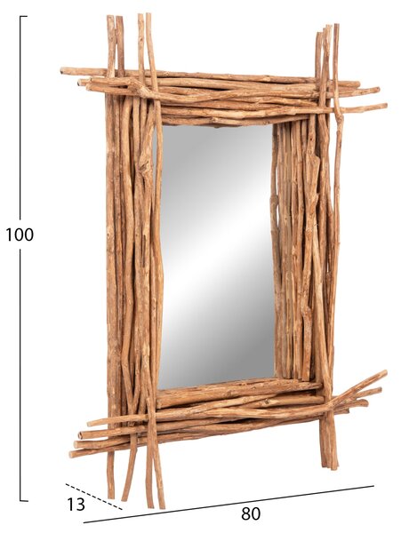 Огледало TWIGGER натурал 80x15x100