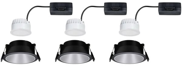 Paulmann 93408 - К-кт 3бр.LED/6,5W IP44 димируеми лунички за баня COLE 230V