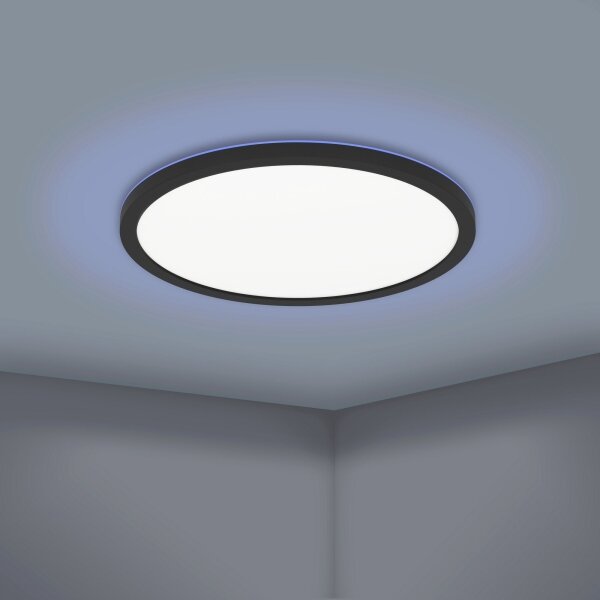 Eglo 900091 - LED RGBW Димируем плафон ROVITO-Z LED/14,6W/230V черен