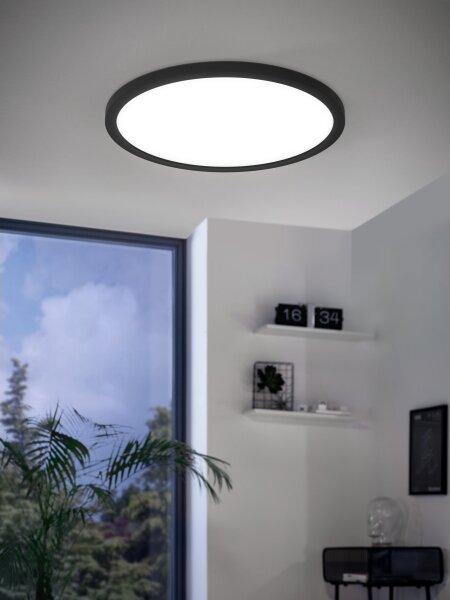 Eglo 900091 - LED RGBW Димируем плафон ROVITO-Z LED/14,6W/230V черен