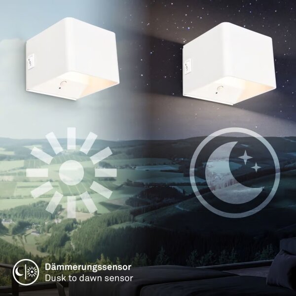 Briloner 3879016 - Зареждаема LED стенна лампа със сензор BORRA LED/1,5W/5V 3600 mAh бяла