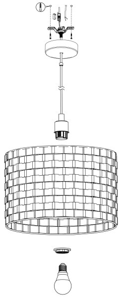 Eglo 99524 - Висящ полилей MARASALES 1xE27/40W/230V Ø 38 cм