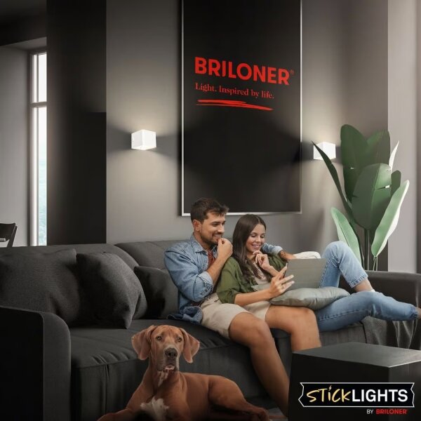 Briloner 3879016 - Зареждаема LED стенна лампа със сензор BORRA LED/1,5W/5V 3600 mAh бяла