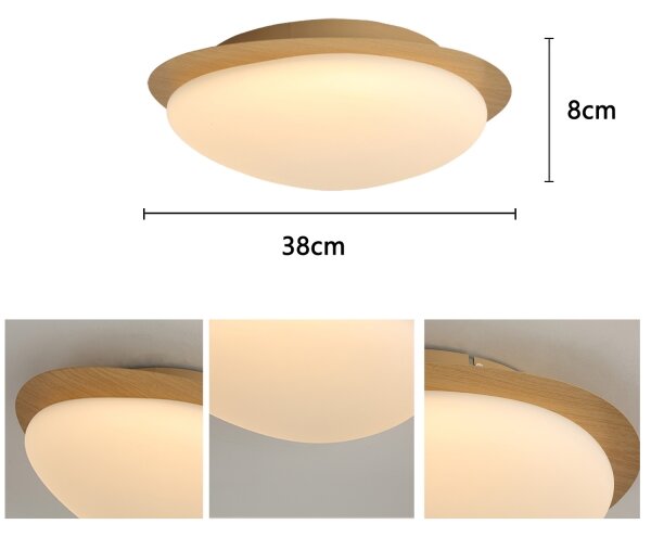 Brilagi - LED таванно осветително тяло VISBY WOOD LED/18W/230V Ø 38 см в кафяво