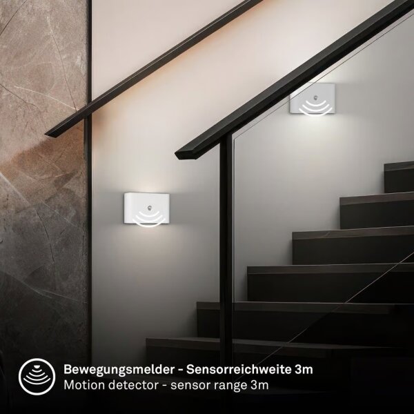 Briloner 3878016 - LED акумулаторна стенна лампа със сензор CHAT LED/3W/5V 2000 mAh бяла