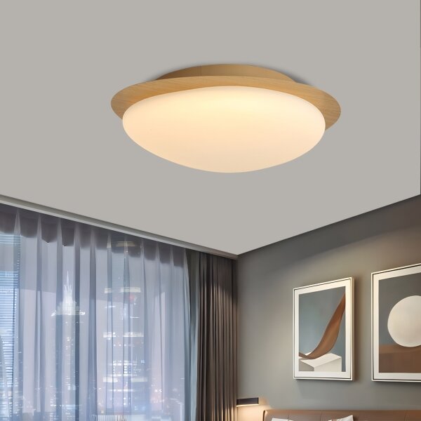 Brilagi - LED таванно осветително тяло VISBY WOOD LED/18W/230V Ø 38 см в кафяво