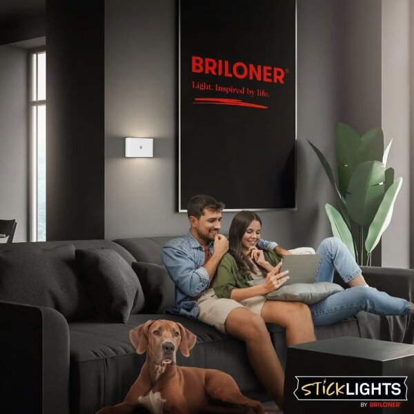 Briloner 3878016 - LED акумулаторна стенна лампа със сензор CHAT LED/3W/5V 2000 mAh бяла