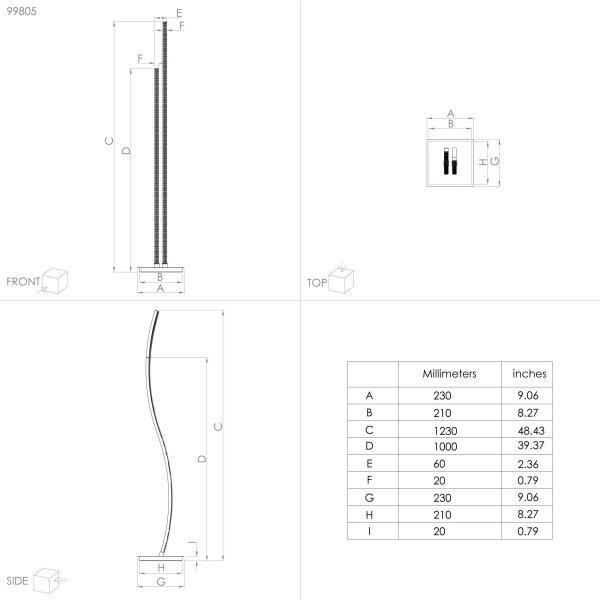 Eglo 99805 - LED Лампион LEJIAS LED/8W/230V