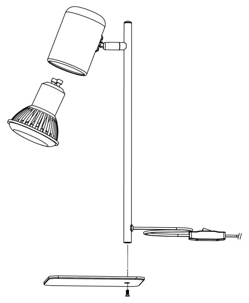 Eglo 98856 - LED Настолна лампа CEPPINO 1xGU10/4,5W/230V бяла