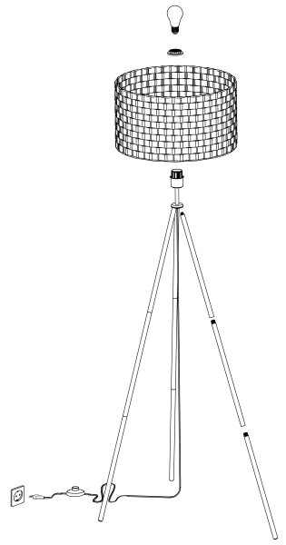 Eglo 99527 - Лампион MARASALES 1xE27/40W/230V