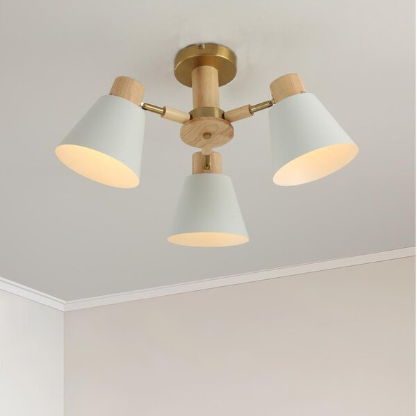 Brilagi - Плафон LUND WOOD, 3xE27/40W/230V, Ø 50 см, дърво