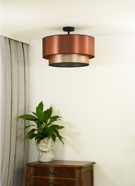 Duolla - Полилей за повърхностен монтаж COPPER SHINY 1xE27/15W/230V Ø 45 см меден