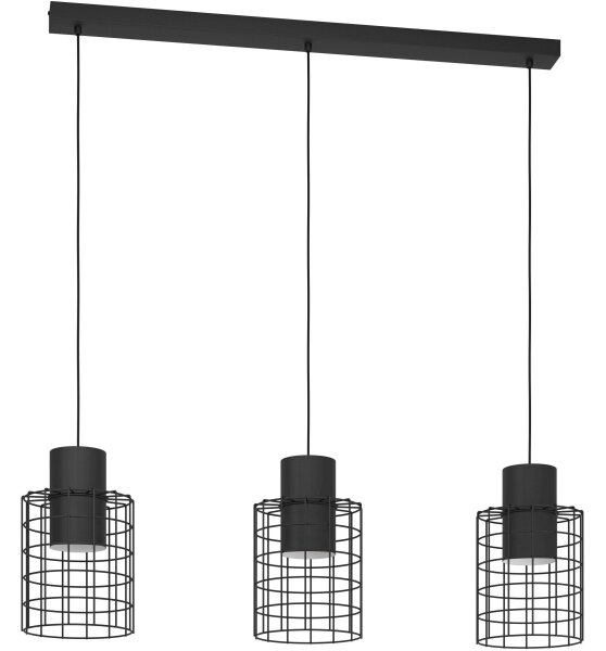 Eglo 43626 - Висящ полилей MILLIGAN 3xE27/40W/230V черен