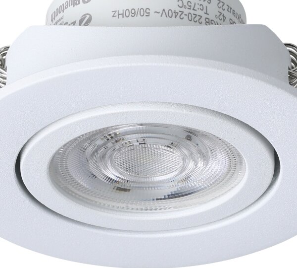 Eglo 31696 -LED RGBW Димируема лампа за вграждане SALICETO LED/4,7W/230V бял