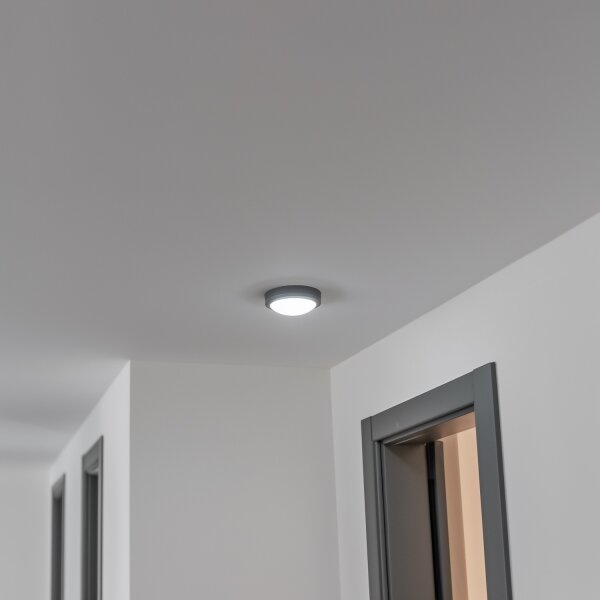 Brilagi - Екстериорна LED лампа за таван LED/13W/230V Ø 17 см IP54 антрацит
