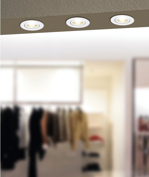 Eglo 31696 -LED RGBW Димируема лампа за вграждане SALICETO LED/4,7W/230V бял