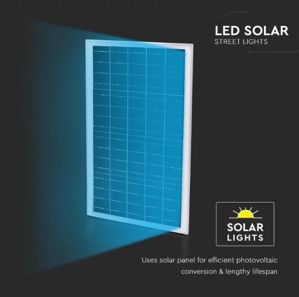 LED димируема соларна улична лампа LED/50W/6,4V 4000K IP65 с DO