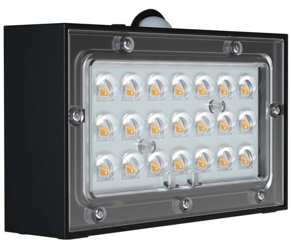 LED Соларен аплик със сензор LED/3W/3,7V 3000K/4000K IP65 черен