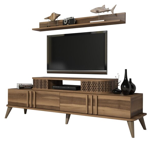 Меламинов тв шкаф в цвят орех 168x39x51.6см