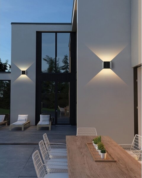 Brilagi - LED соларен стенен фенер SOLAR CUBE LED/2W/3,2V 1300 mAh IP54