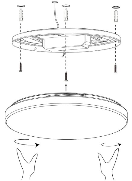 Eglo 900001 - LED Димируем плафон TOTARI-Z LED/19,2W/230V 2700-6500K