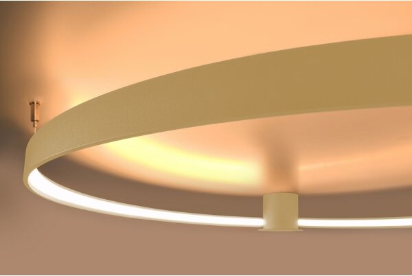 Thoro TH.222 - LED таванно осветително тяло RIO LED/21W/230V CRI98 3000K диам. 55 см златисто