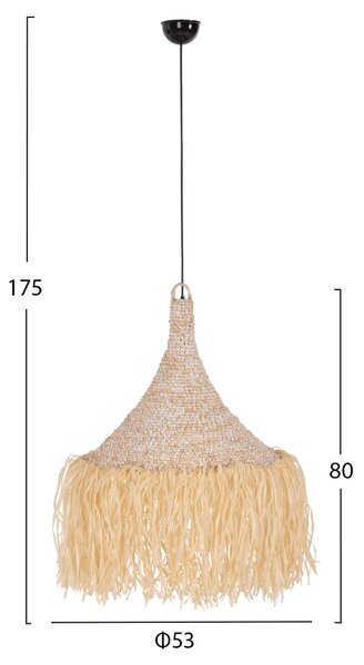 Таванна лампа 7816 естествен цвят φ53x45см