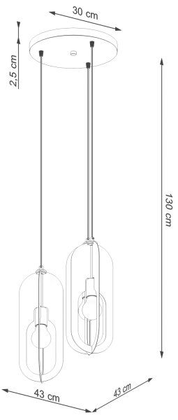 Sollux SL.1361 - Пендел NICUS 3xE27/15W/230V бял