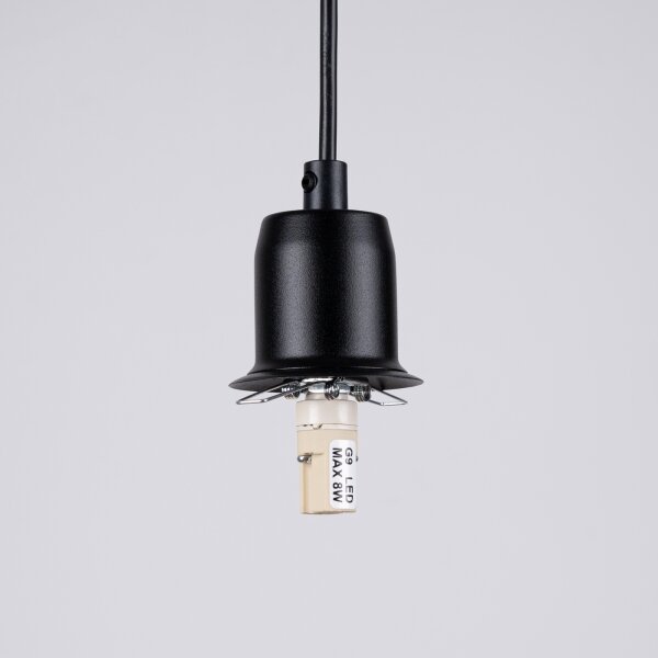 Sollux SL.1358 - Пендел HYPERION 1xG9/8W/230V черен