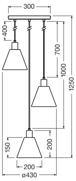 Ledvance - Пендел DECOR RAFFIA 3xE27/15W/230V влакна от рафия