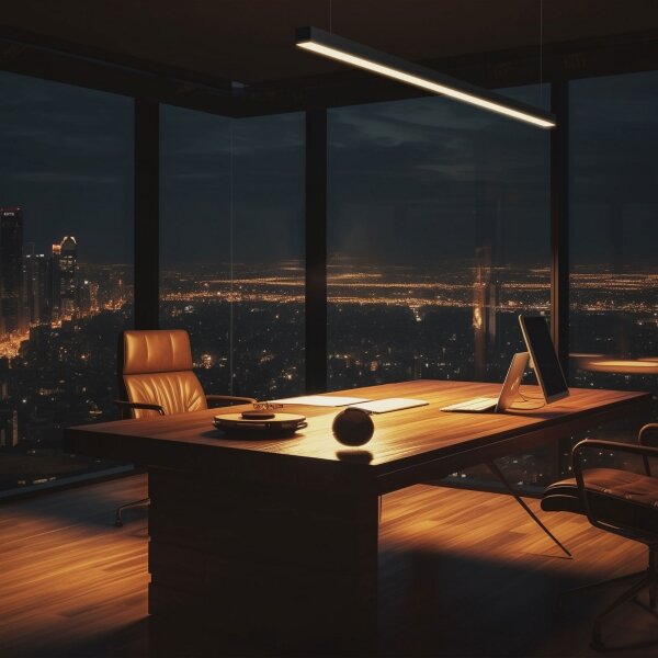 LED таванен плафон ALLDAY BASIC LED/20/30/40W/230V 2700/4000/6000K 120 cm черен
