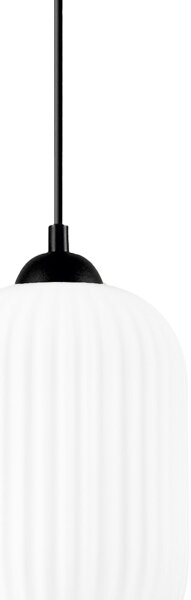 Пендел HARMA 1xE27/15W/230V Ø 14 см бял/черен